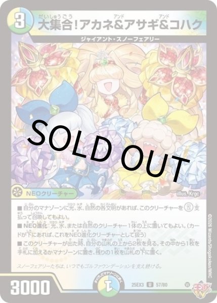 大集合！アカネ＆アサギ＆コハク（DM25-EX3 57/80 UC） 状態A